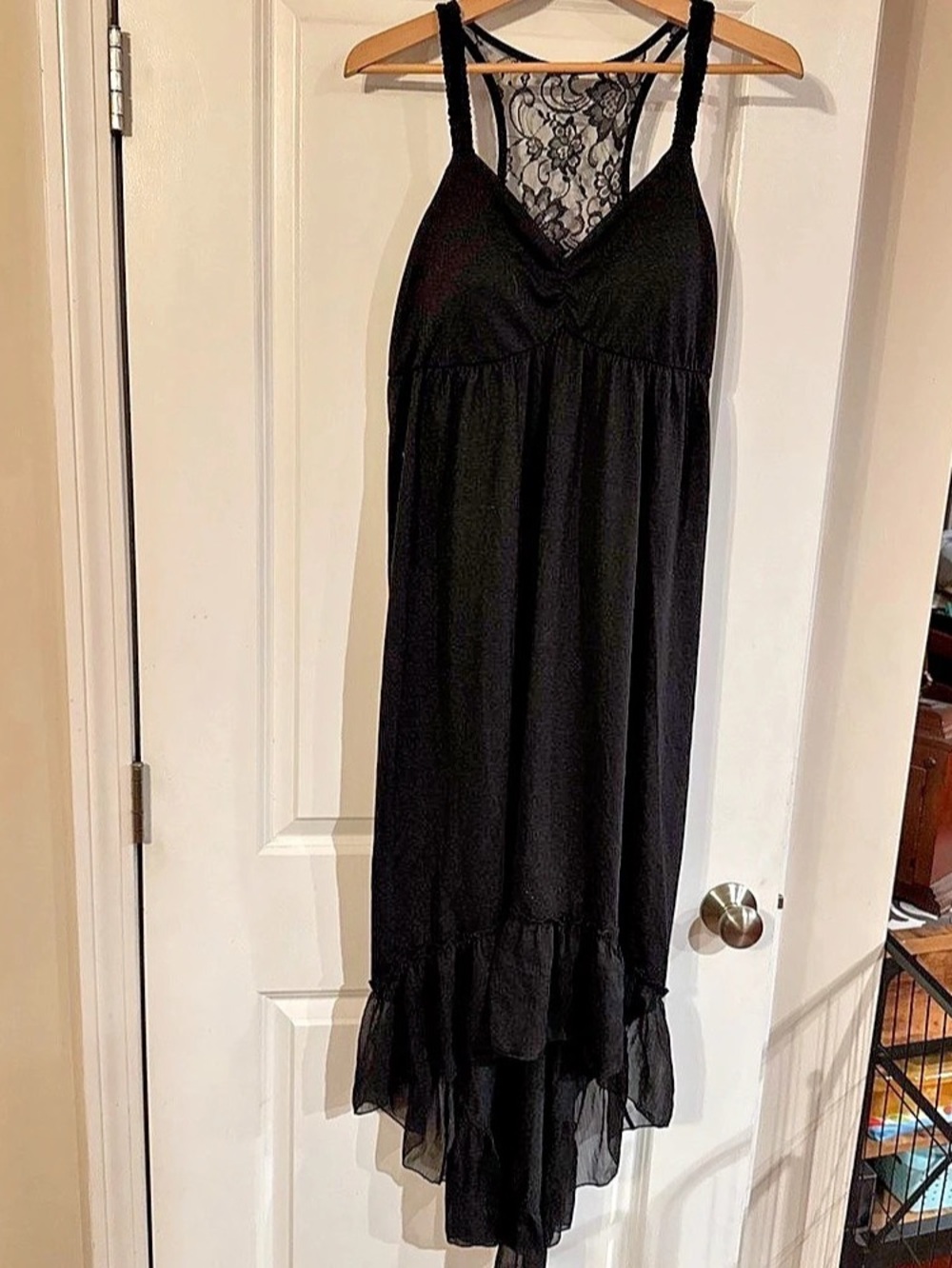 No Boundaries Black Floral Maxi Dress Size L (11-13) NWT